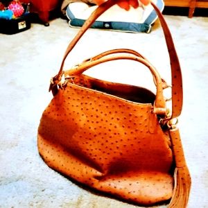 G.i.l.i. Italian Leather ostrich satchel in perfect condition.
